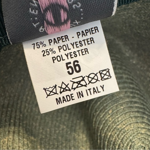 Travaux En Cours Straw Fedora Hat in Sage Size 56 - Picture 6 of 16